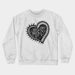 Valentine Heart 2 Angled Aussie Tangle by Heather Holland Crewneck Sweatshirt